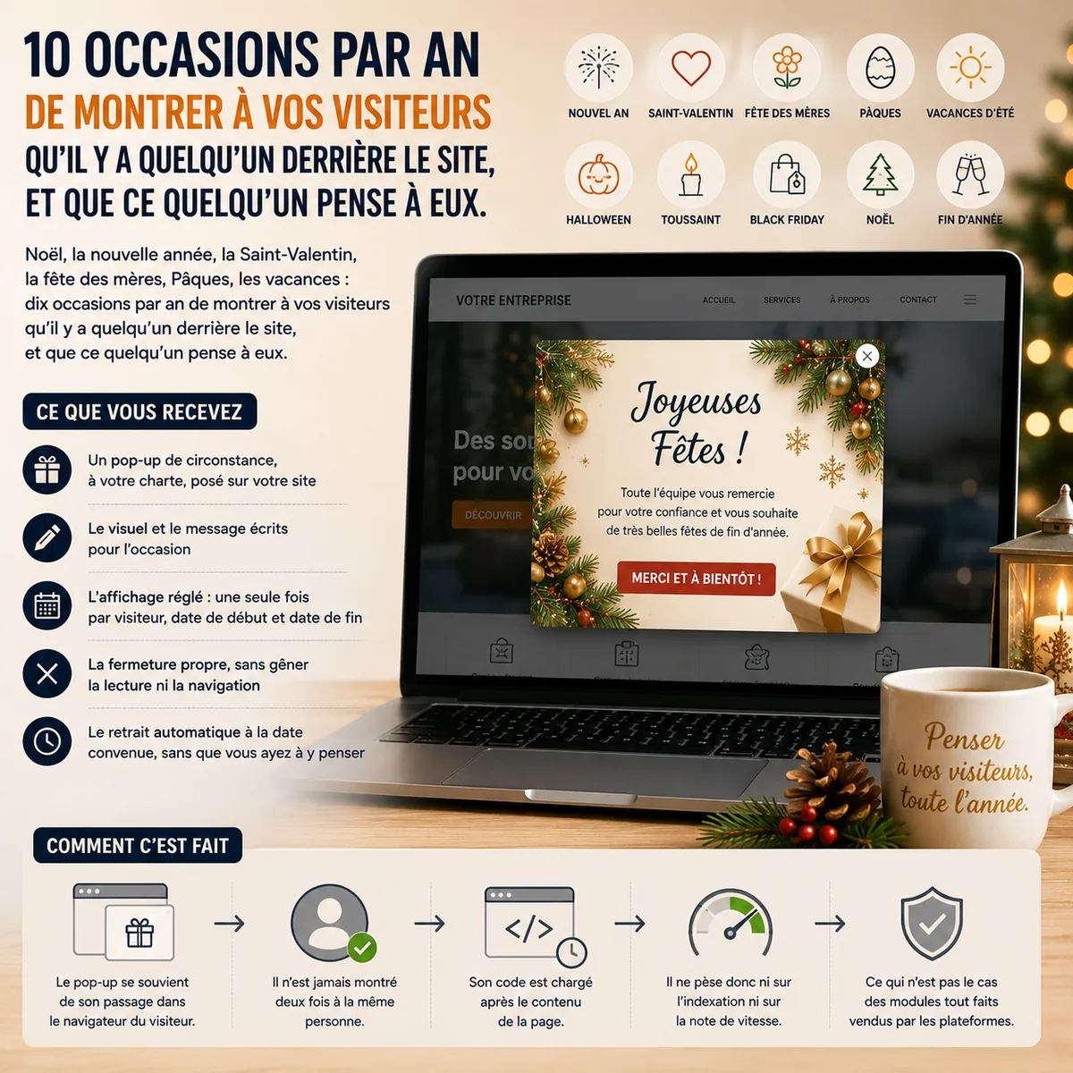 Pop-up de saison sur votre site