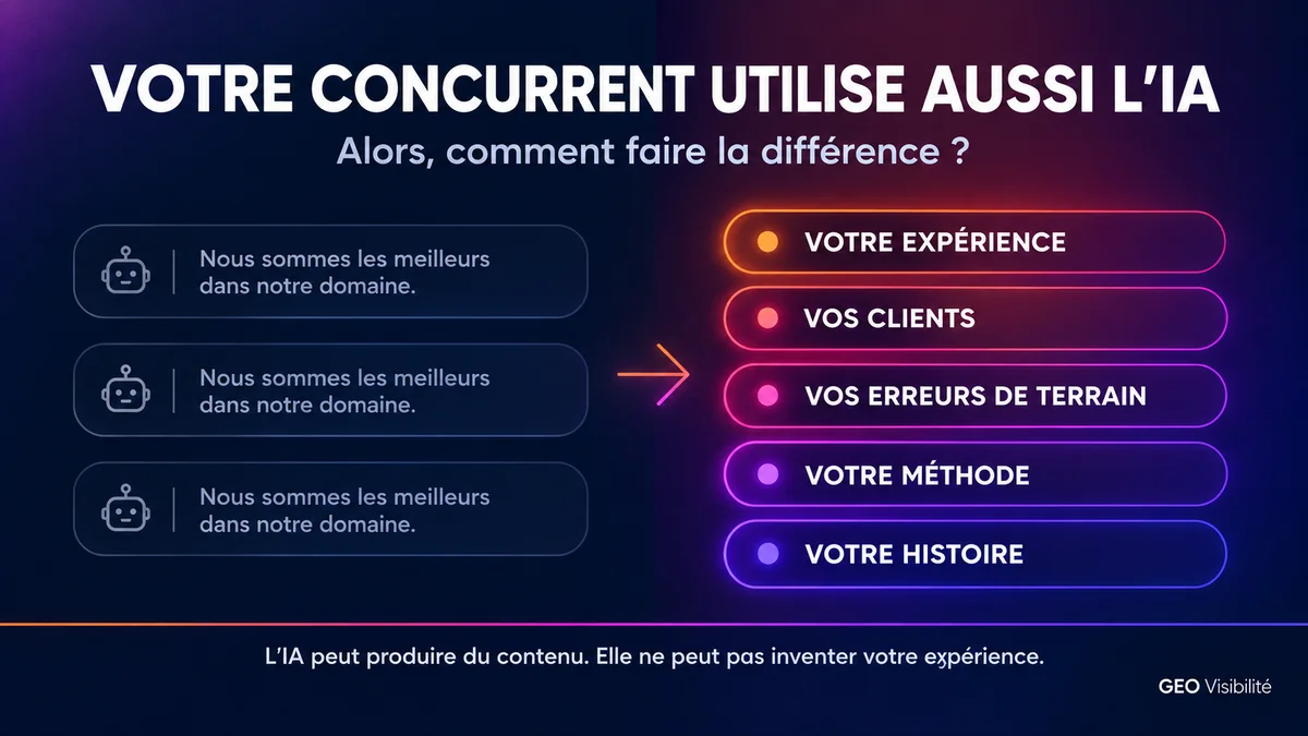 Illustration : deux entreprises utilisant l'IA générative avec des résultats différents